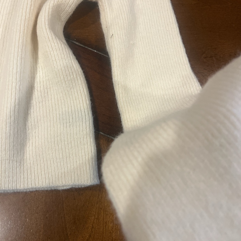 SHEIN Cream Ribbed Knit Top - Picture 3 of 4